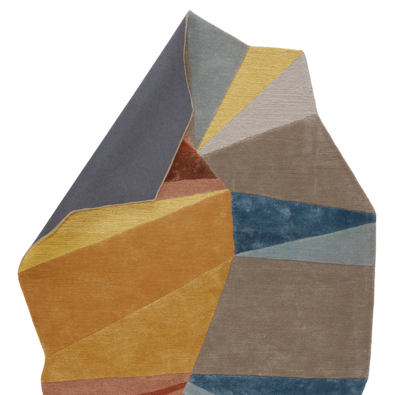 Stanford Handmade Yellow/Gray/Blue Rug AllModern